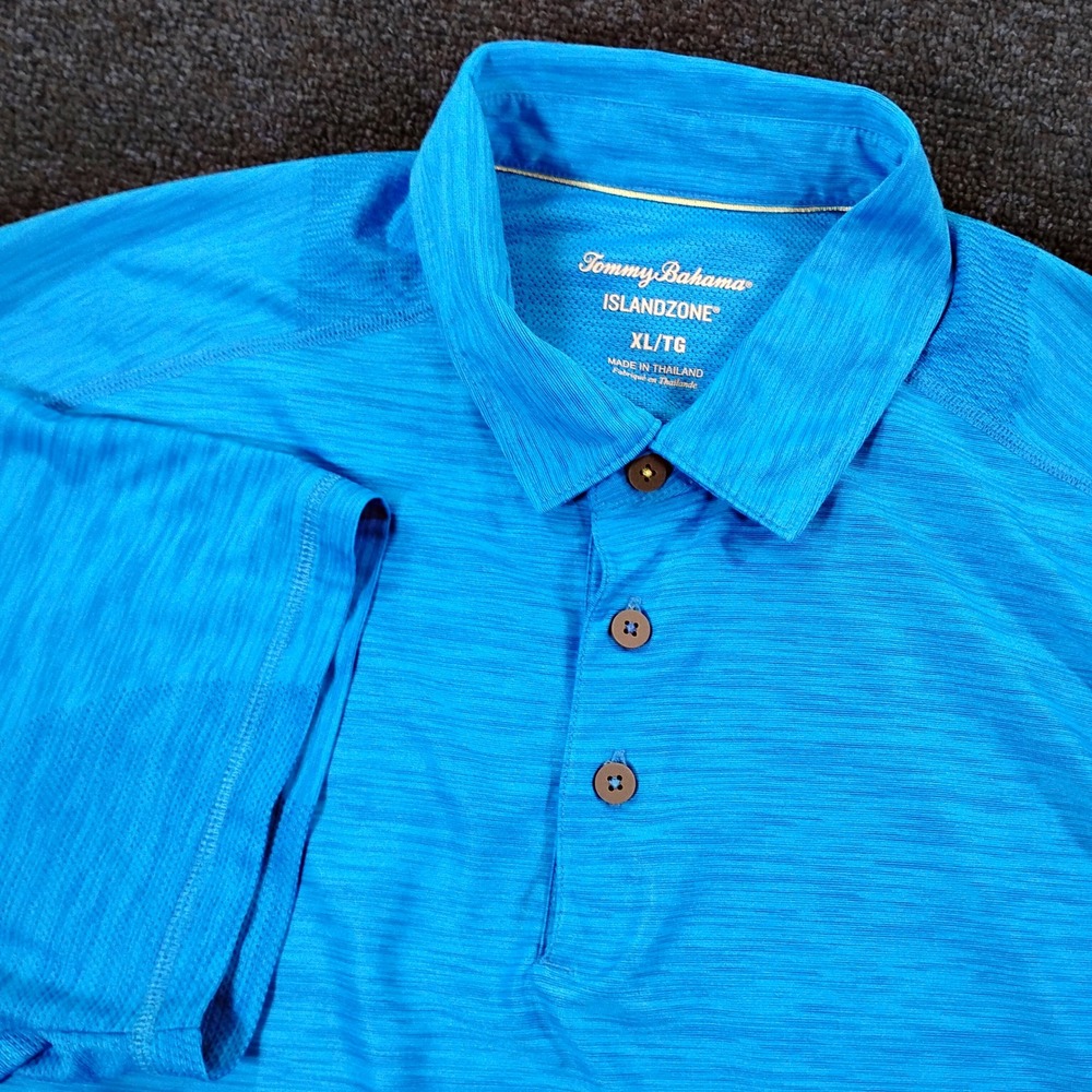 Tommy Bahama Polo Mens XL Palm Coast IslandZone Performance Breathable Travel